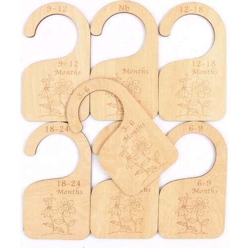Art Mind baby carving crafts Wood Baby Wardrobe Dividers from Newborn to 24 Month