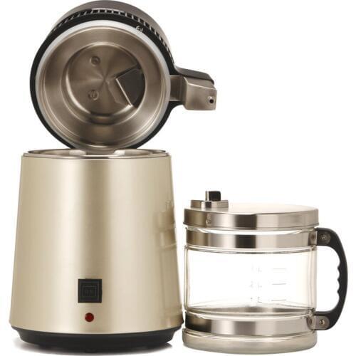 4L Dental/Medical/Home Pure Water Distiller Moonshine Still Stainless Steel Internal w/Glass 1Gal Countertop