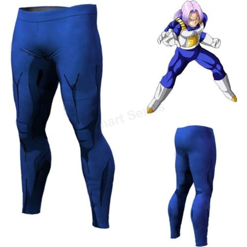 Long Pants Elastic Waist Anime Fitness Leggings Mens Goku Cosplay Clothing Bodybuilding Sweatpants Activewear Streetwear