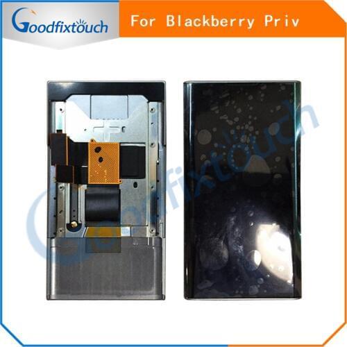 For Blackberry Priv LCD Display +Touch Screen Digitizer Assembly With Frame For Blackberry Priv Replacement Parts