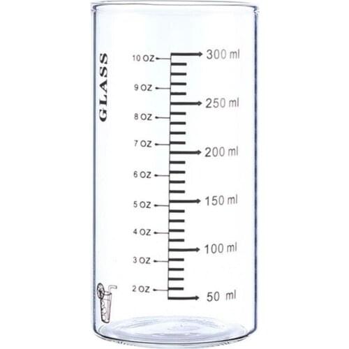 Home Graduated Milk Cup Clear Scale Design High Borosilicate Glass Multipurpose Water Mug for Children Breakfast Cup Drinkware