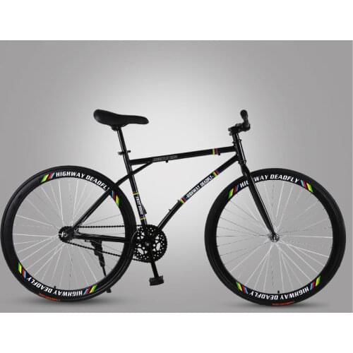 Road Bike Fixed Gear Bicycle Light Adult Track Single Speed Bicycle Reverse Brake Fine Tire Bike Adult student