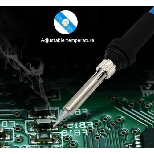 110/220V 60W Adjustabl Temperature Electric Solder Iron Fast Heats Up for DIY Small Electronic Device US/EU/UK/AU Welding Tool