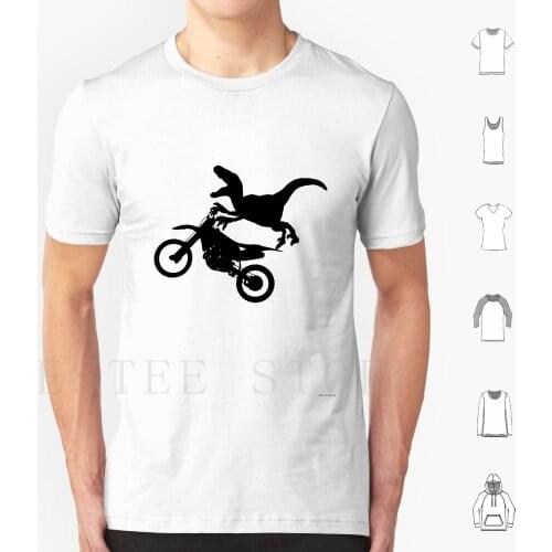 Dinosaur Raptor Riding Motor Bike T Shirt Print Cotton Dinosaur Raptor Bike Motorcycle Ride Cycle Motorcross Kids Bookinspired