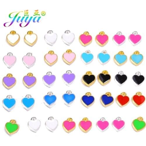 Juya 50pcs/lot Wholesale Enamel Charms Supplies Small Size Resin Star Charms For Handmade Fashion Pendant Jewelry Making