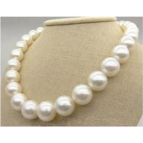 Collection natural pearl necklace round giant 13-15mm class light genuine fine jewelry 18inch