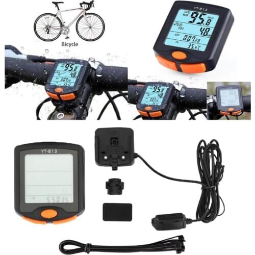 LCD Computer Bicycle Road MTB Bike Backlight Speedometer Odometer Wired Bike Computer Wireless Mount LCD Display sensor