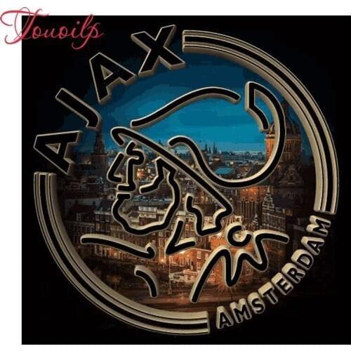 Touoilp square/round 5d Football team badge AJAX diamond painting cross diamond embroidery plastic crafts Full diamond painting