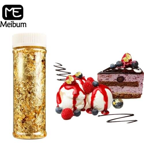 Meibum Gold Foil For Decorating Wedding Birthday Pastry Mousse Cake DessertIce Cream Chocolate Fondant Decoration Tools