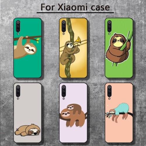 Cute cartoon Folivora sloth slow Phone Cases for Xiaomi mi 6 6plus 6X 8 9SE 10 Pro mix 2 3 2s MAX2 note 10 lite Pocophone F1