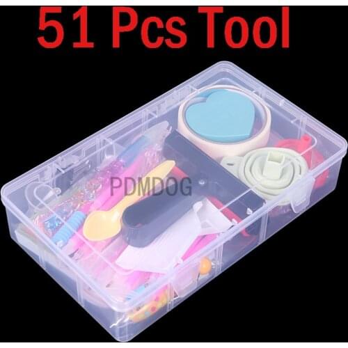 Brand new 51 toolbox transparent plastic storage box 5d diamond painting accessories tool diamond painting tool set box