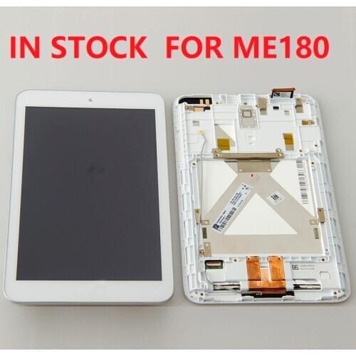 New 8'' inch For Asus MeMO Pad 8 ME180 ME180A K00L digitizer touch screen with lcd display assembly Frame WHITE AND BLACK
