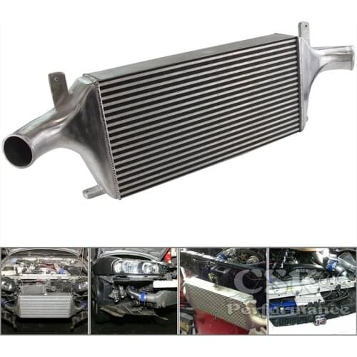 FMIC Aluminum Front Mount Intercooler For Skyline R33 R34 GTR RB26DETT black/silver