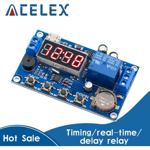 DC 5V Real time Timing Delay Timer Relay Module Switch Control Clock Synchronization Multiple mode control Wiring diagram