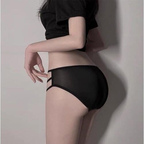 Summer Women Underwear Cross Bandage Bowknot Hollow Out Briefs Famale Low-Waist Panties Breathable Sexy Ladies G String Lingerie