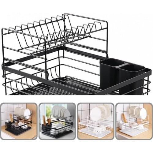 Removable Useful Solid Bowls Dishes Drying Rack Compact Drain Utensil Holder Practical for Home