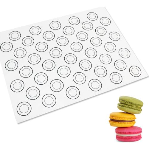 Silicone Dough Mat Bakeware 40*30cm Macaron 44 Circles Pastry Oven Pasta Tool Baking Sheet Tray Liner Mat Cake Pad