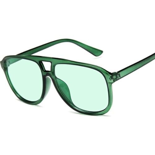 Oversized Shades Women Sunglasses Fashion Aviation Sun Glasses Male Female Big Frame Transparent Color Clear Mirror Oculos