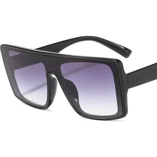 Fashion Design Plastic Siamese Oversized Box Sunglasses Classic Retro Box Ladies Sunglasses