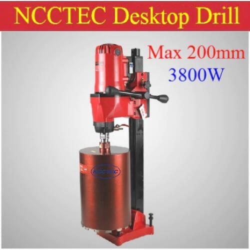 8'' 200mm Wet DESKTOP Diamond Core Drill Machine | floor wall electric drilling coring machine | 3800w with protect switch