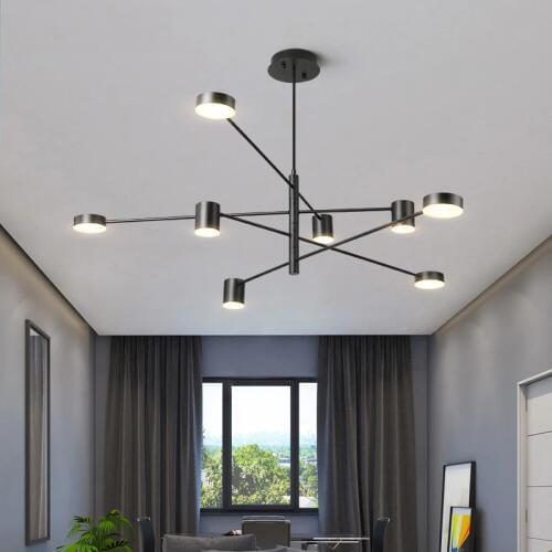 LED Industrial chandelier Kitchen Island Dining room Restaurant Ceiling lustre suspension Black Copper Rose Gold Chandelier