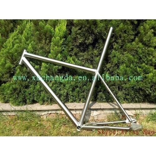 Titanium mtb bike frame slidinig dropouts and inner line routing
