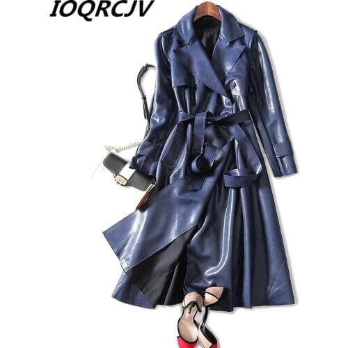 2020 New Autumn Suede Trench Coat Women Casual Double-breasted Simple Classic Long Coat With Belt Female Windbreaker Outwear 874