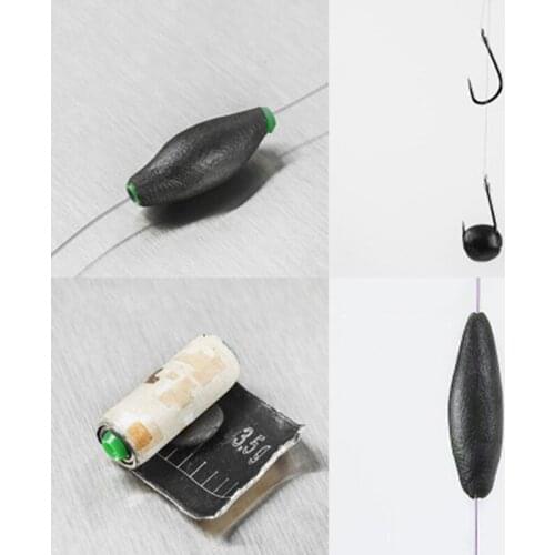 Tungsten Mud Environmentally Friendly Plastic Counterweight Lead Tungsten Mud Weights Terminal Black Carp Fishing Accessories