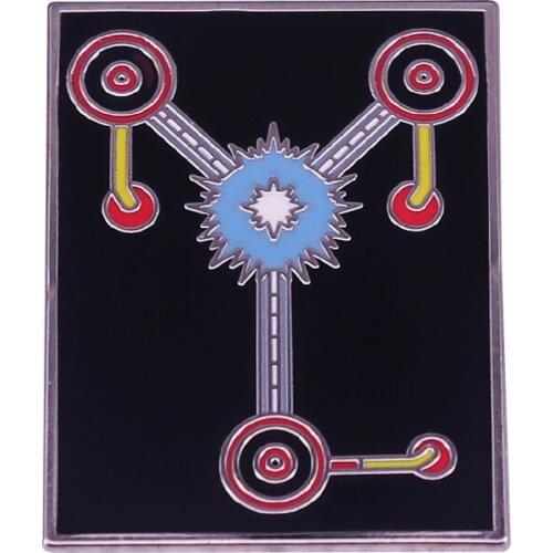 Time Travel Machine Enamel Pin Back to the Future Brooch sci-fiction movie themed accessory