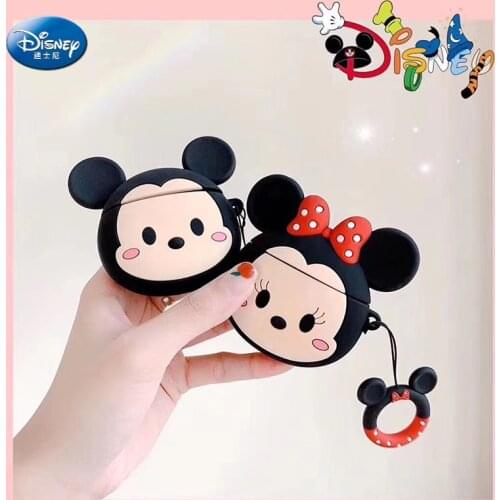 Disney Mickey Minnie Mouse Protective Case for Apple Airpods 1 2 case Wireless Bluetooth 3D Silicone case for airpod Pro 3 Skin