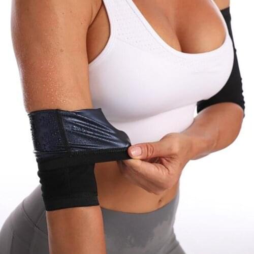 Women Body Sculpting Arm Cover Yoga Exercise Fitness Slimming Sweat Belt Protector Sauna Arm Case 1 Pair