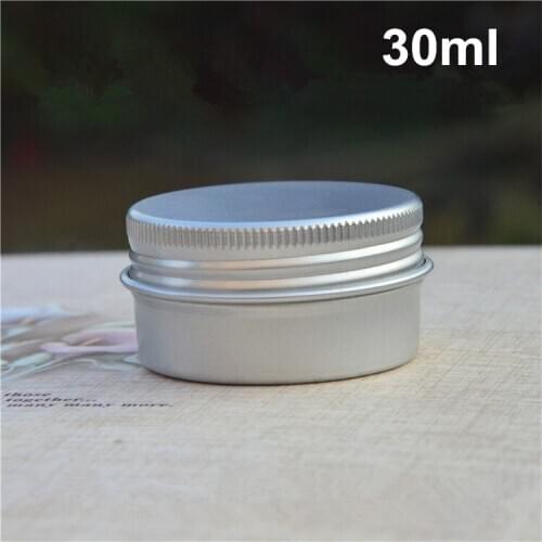 100 X Empty Aluminum Cream Jar Tin 30g Cosmetic Lip Balm Containers Nail Derocation Crafts Pot Bottle