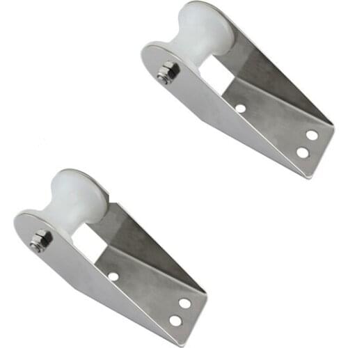 2PCS Marine Grade Stainless Steel 316 50*155mm Bow Anchor Roller Brackets Stamping Bow Roller Wheel For Boat Trailer Parts