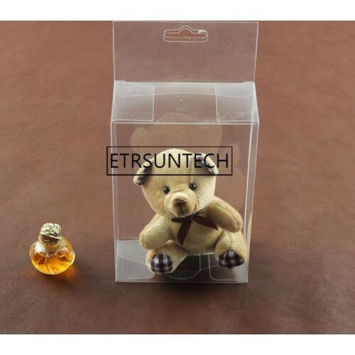 200pcs PVC Box Clear Plastic Gift Box Baby Shoes Newborn Toddler Shoes Packaging Box With Hanging Hole