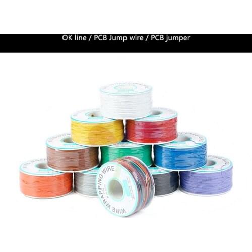 250Meter 30AWG OK Line PCB flying jumper Wire Cable Wrapping Wrap Flexible insulation Tin-plated 250meter