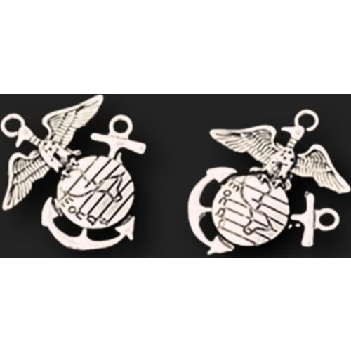 6pcs Silver Plated Eagle & Sailor Anchor Captain Badge Connectors For Making Necklace Bracelets Gift Fashion Jewelry Findings