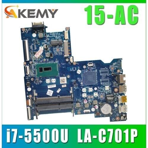 AHL50 / ABL52 LA-C701P for HP 15-AC 15T-AC 250 G4 notebook motherboard CPU i7-5500U DDR3 100% test work 817844-601