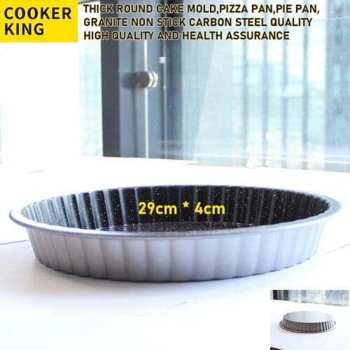 COOKER KING NonStick Bakeware Cake Molds Baking DIY Tart Quiche Flan Pan Pie Pizza Cake Tools Maifan Stone Oven Safe
