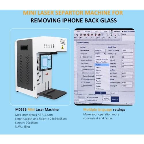 Automatic Mobile Phone Repair For iPhone Laser Back Glass Remover For Samsung Back Cover Separating Refurbish