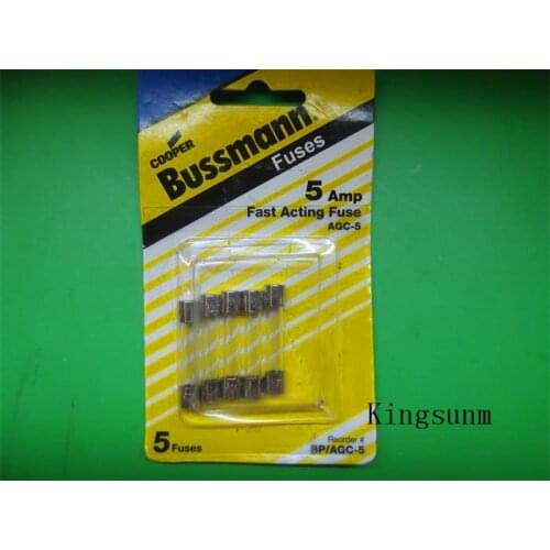Free shipping 5pcs BUSS AGC-5 original imported bus man 6.32*32MM glass tube fuse 5A250V5 / box