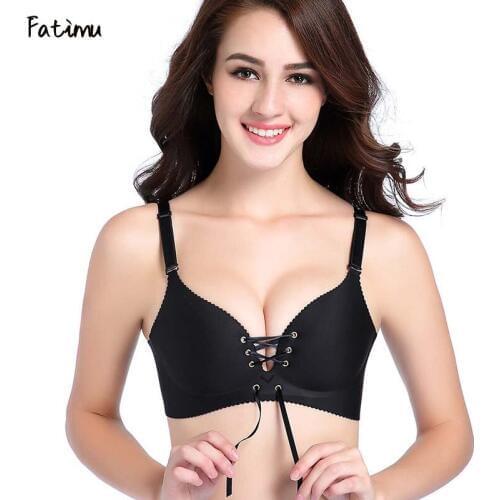 Fatimu Sexy Push Up Bras Underwear Seamless Thin Pad Women Underwear Fitness Bra Adjustment One Piece Thin Push Up Bra For Women