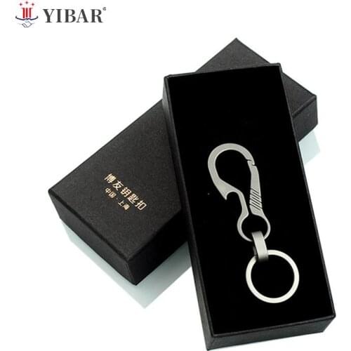 High-Quality Real Titanium Key Chain Luxury Men Keychain Custom Lettering Ultra Lightweight EDC For Key Rings Holder Jewelry