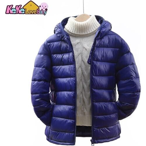 Childrens Clothing Winter Down Cotton Jacket Zipper Warm Coats For Boy Hooded Kids Jackets Toddler For Girls Clothes Outwears