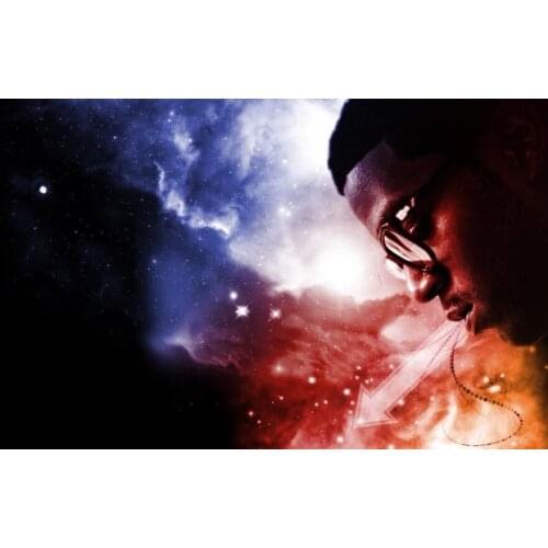 Home Decor Kid Cudi -Rapper Music Star 1-Silk Art Poster Wall Sticker Decoration Gift