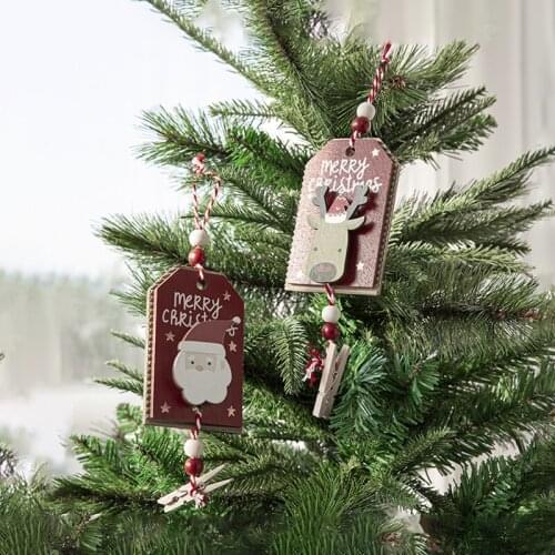 Photo Frame Pendant Christmas Party Photo Folder Holiday Party Props Christmas Tree Ornaments Xmas Tree Hanging Decor Kids Gifts