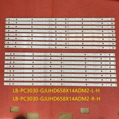16pcs LED Backlight bar for 65PUF6652 65PUS6121 65PUF6061 65PUF6656/T3 LB-PC3030-GJD2P5658X14UHD-R-L-H PF3030-GJUHD658X14ADN2