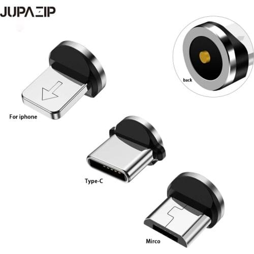 Round Magnetic Cable Plug Type C Micro USB C Plugs Fast Charging Adapter Phone Microusb Type-C Magnet Charger Plug No USB Cord