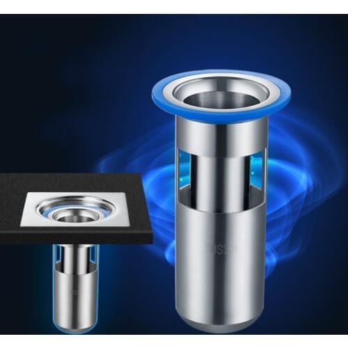 Kitchen Floor Drains Stainless Steel Hidden Sewer Core Bathroom Deodorant Waste Drain Strainer Cover Anti-odor Backflow Filter