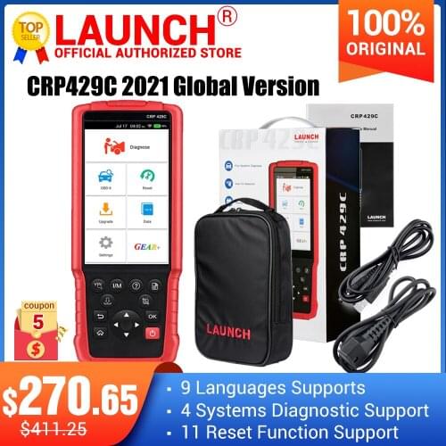 Launch creader x431 CRP429C OBD2 Auto scanner For 4 systems with 11 service functions wifi free update pk easydiag