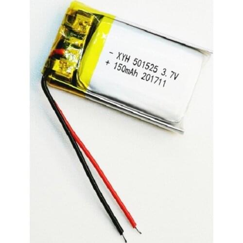 3.7v 501525 150mAh polymer lithium battery li-ion rechargeable battery 501525 plug MP3 MP4 MP5 small toys